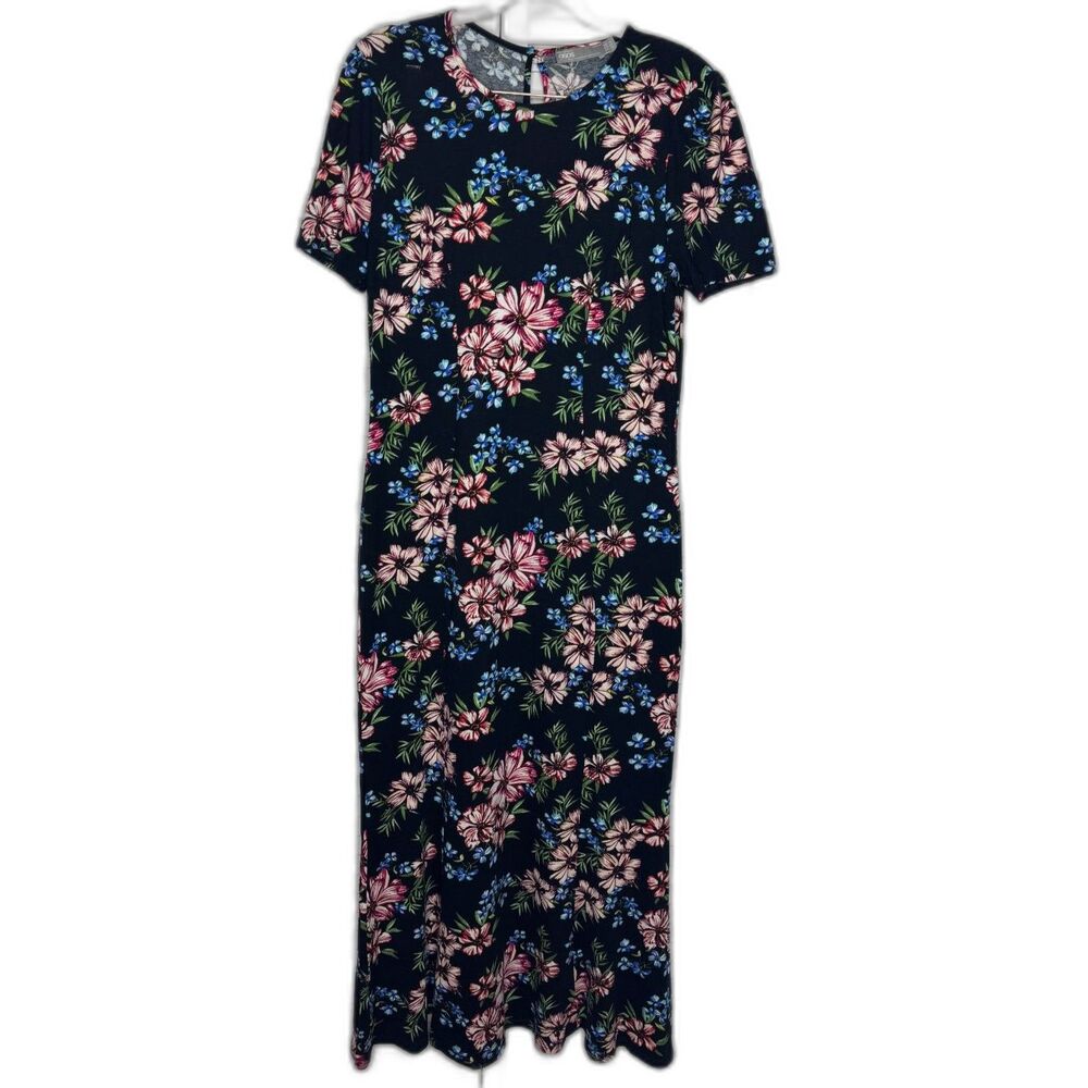 ASOS Maxi Tea Dress In Black Floral Size 10 NWT